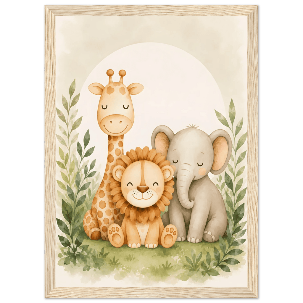 Lejon, elefant giraff poster poster