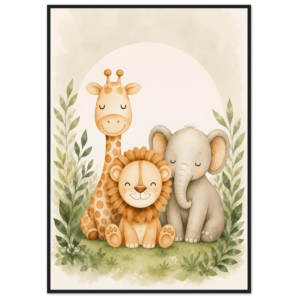 Lejon, elefant giraff poster poster