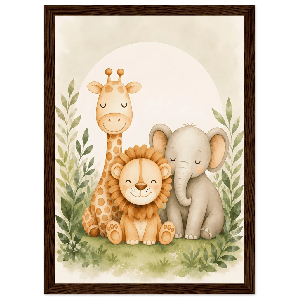 Lejon, elefant giraff poster poster