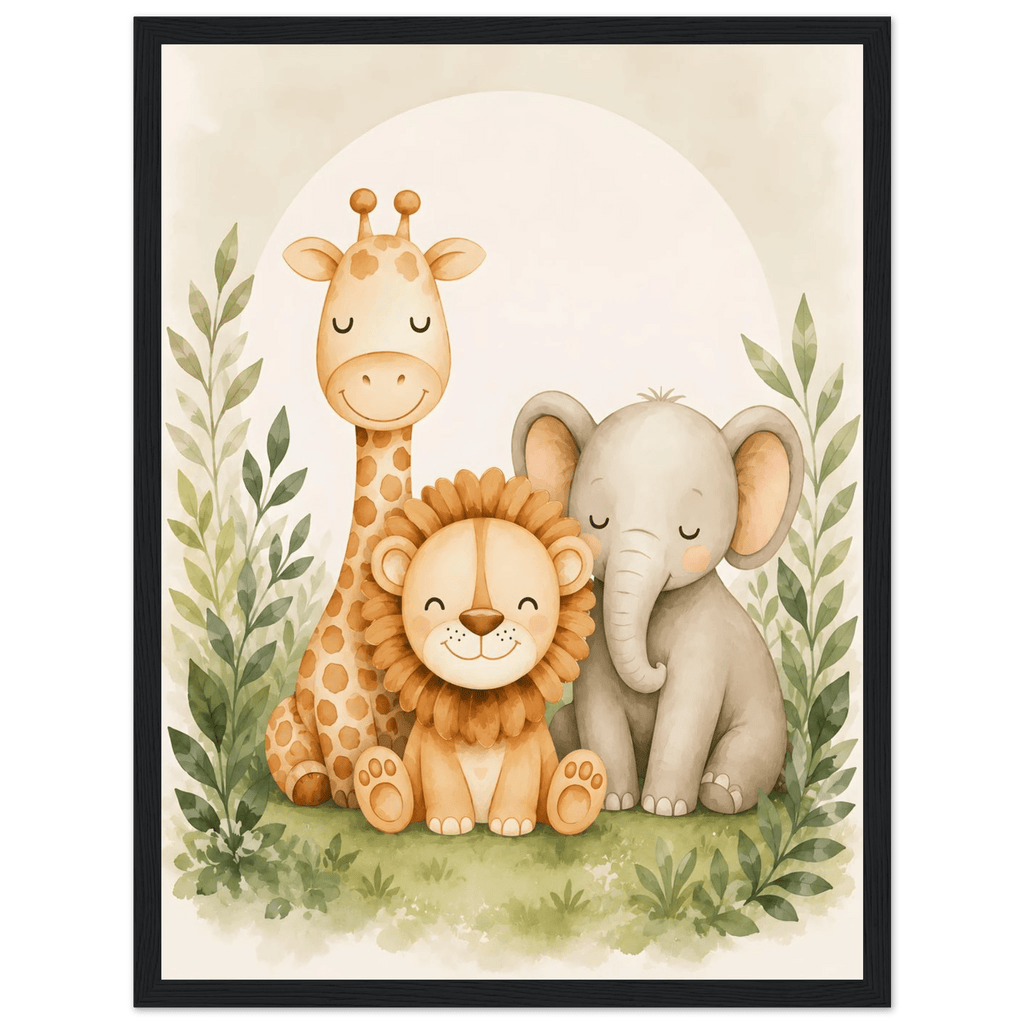 Lejon, elefant giraff poster poster