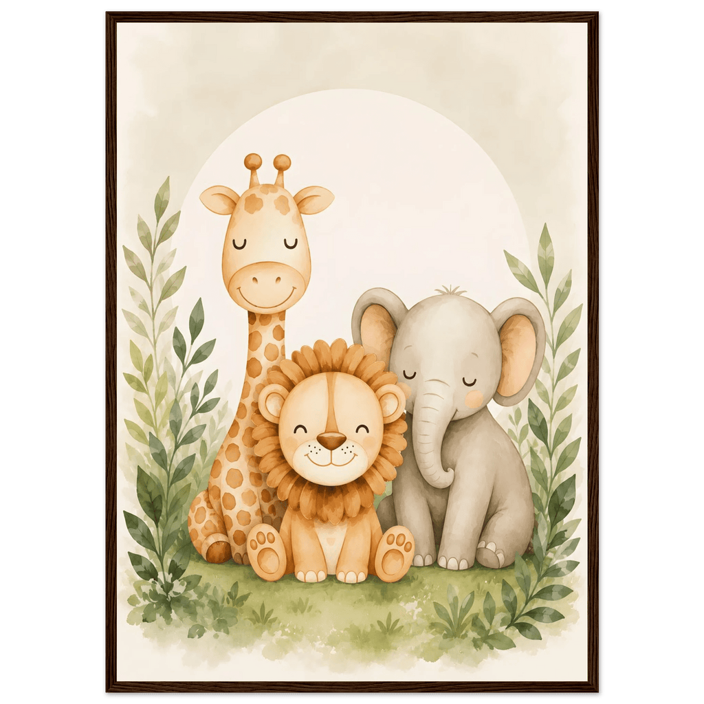 Lejon, elefant giraff poster poster