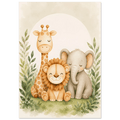 Lejon, elefant giraff poster poster