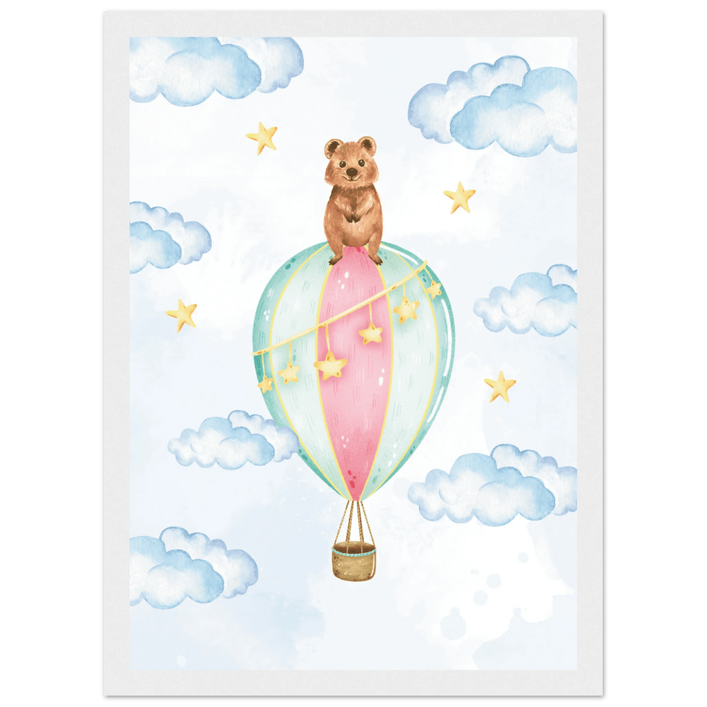 Nalle i luftballong poster poster