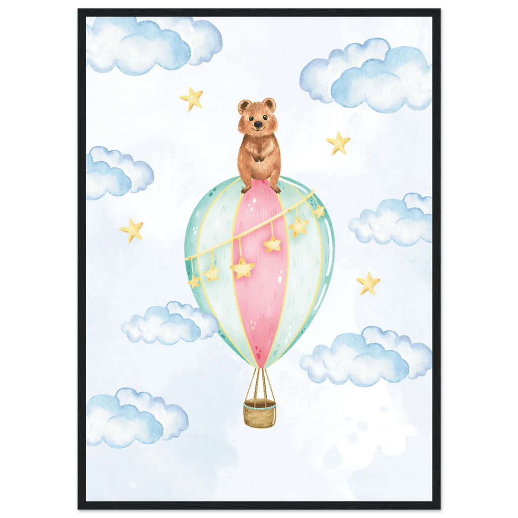 Nalle i luftballong poster poster