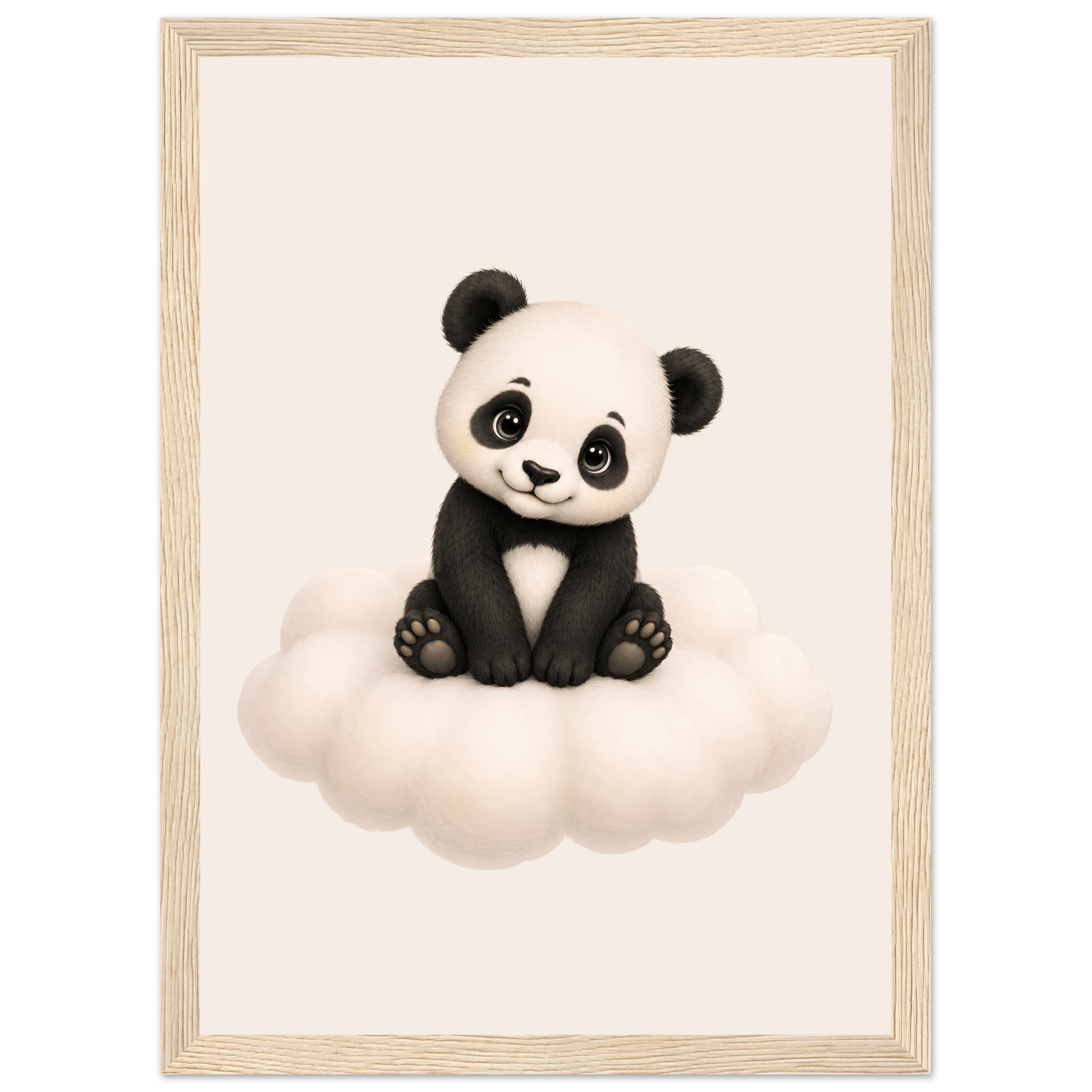 Panda på moln med namn poster