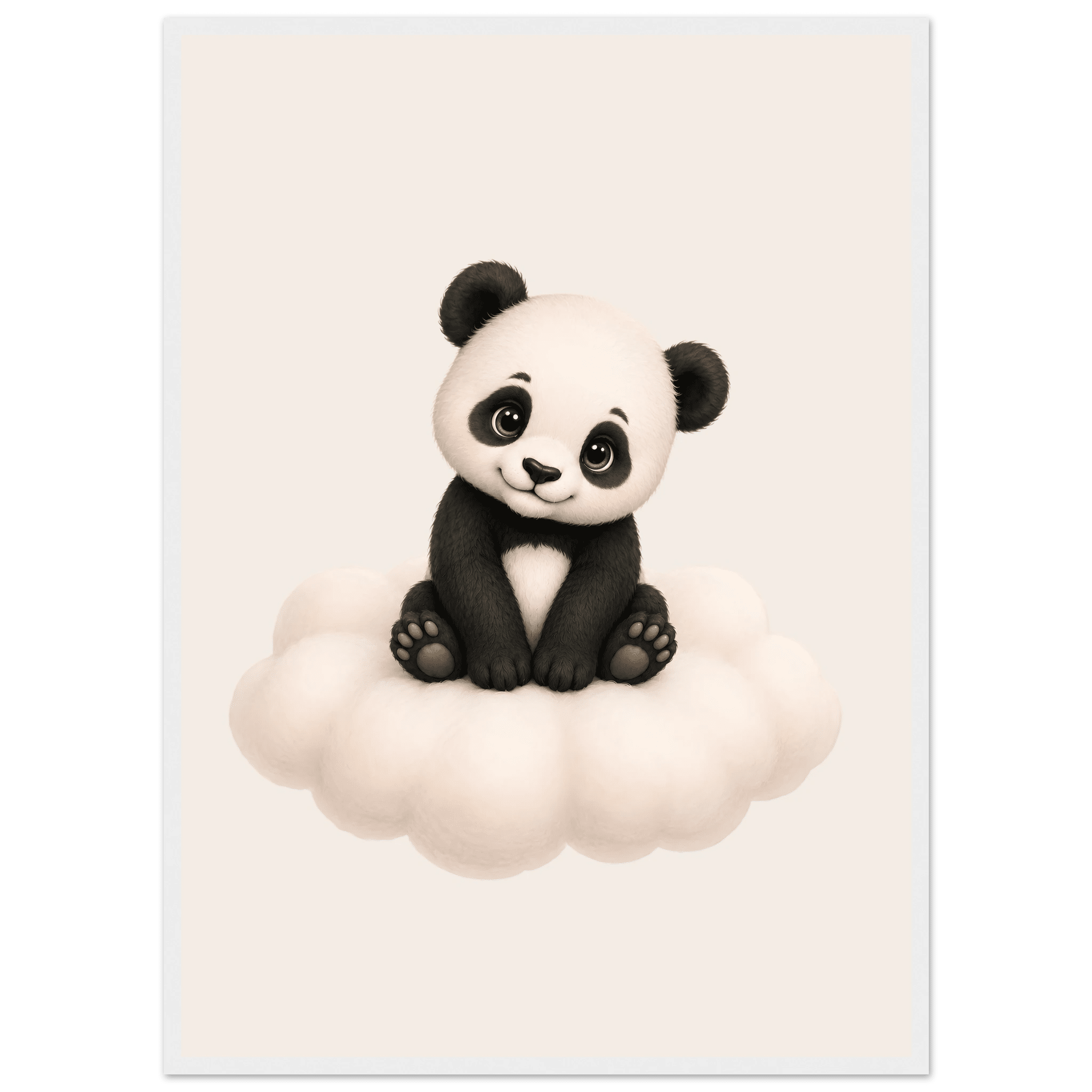 Panda på moln med namn poster