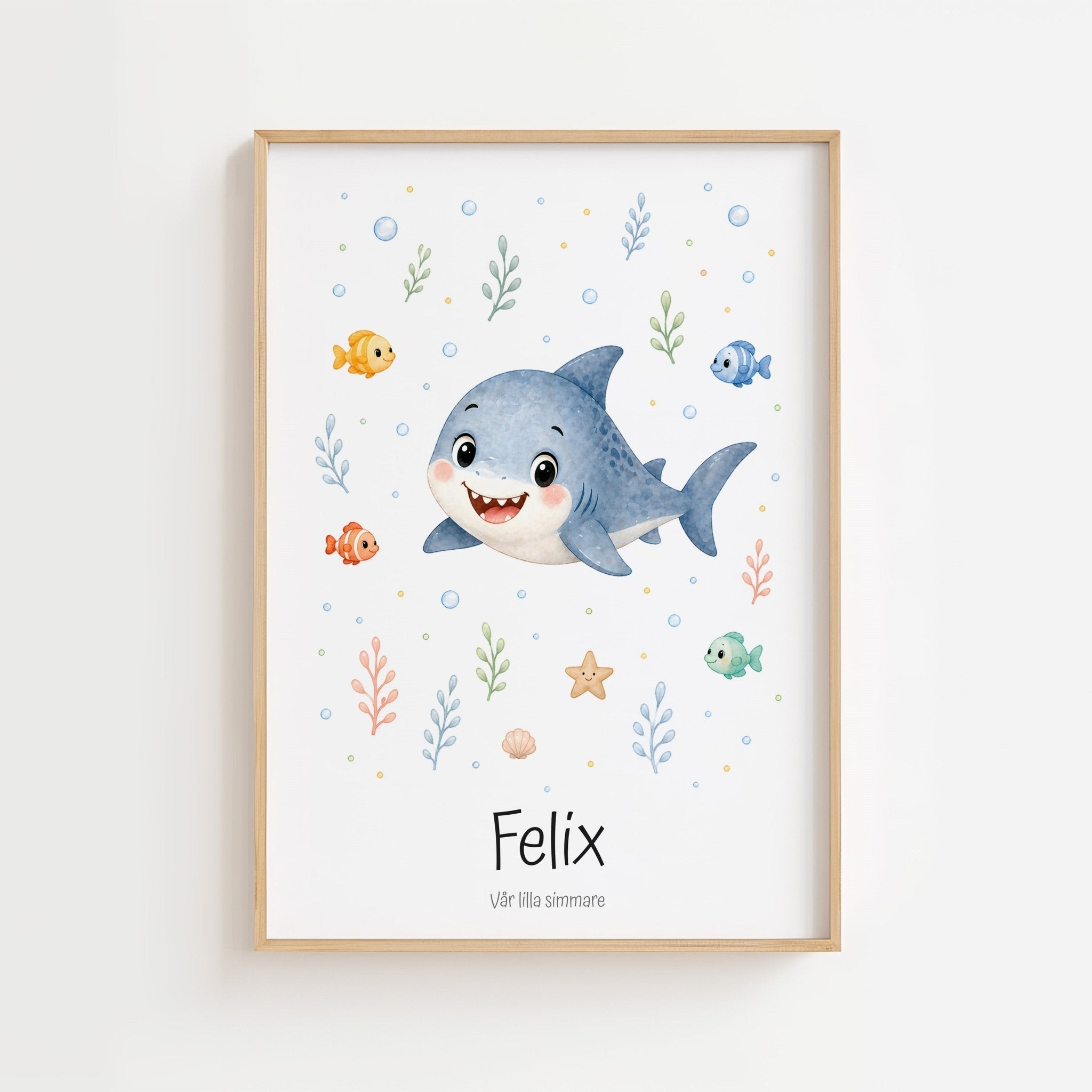 Personlig barnposter med namn och djur poster
