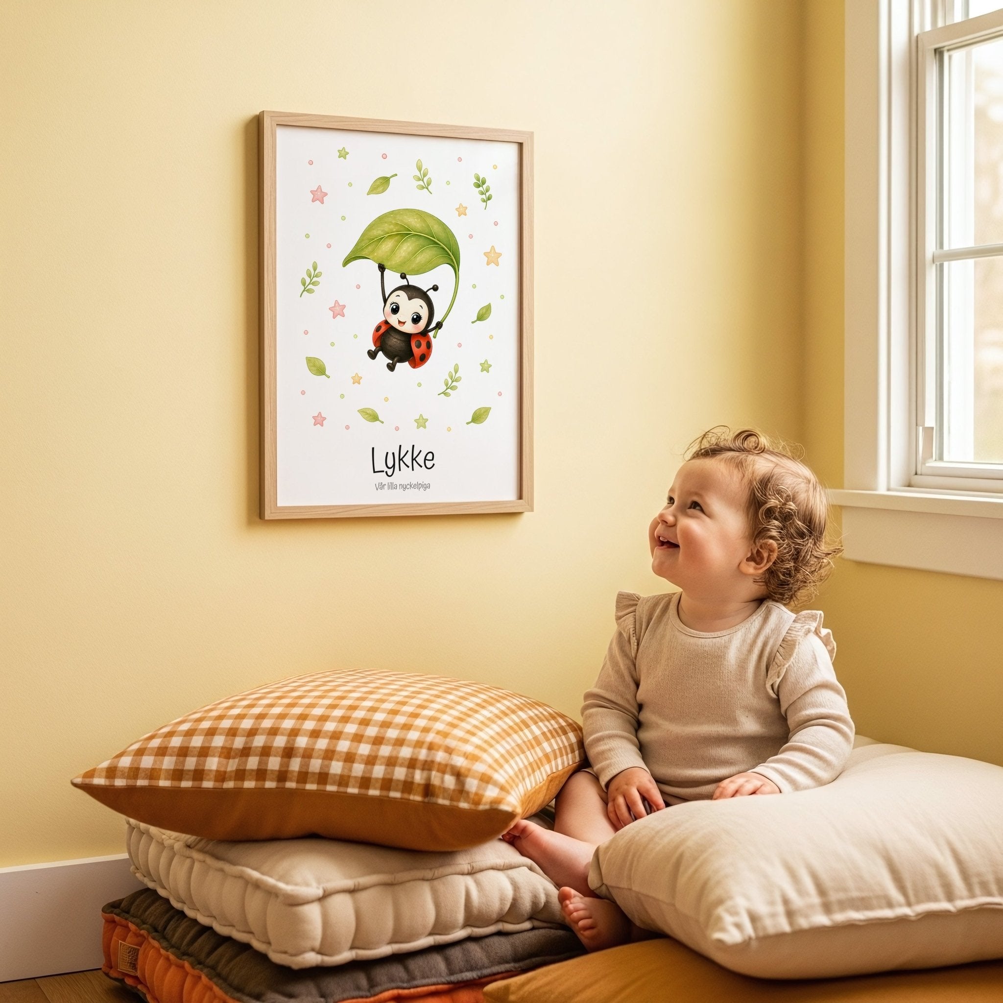 Personlig barnposter med namn och djur poster