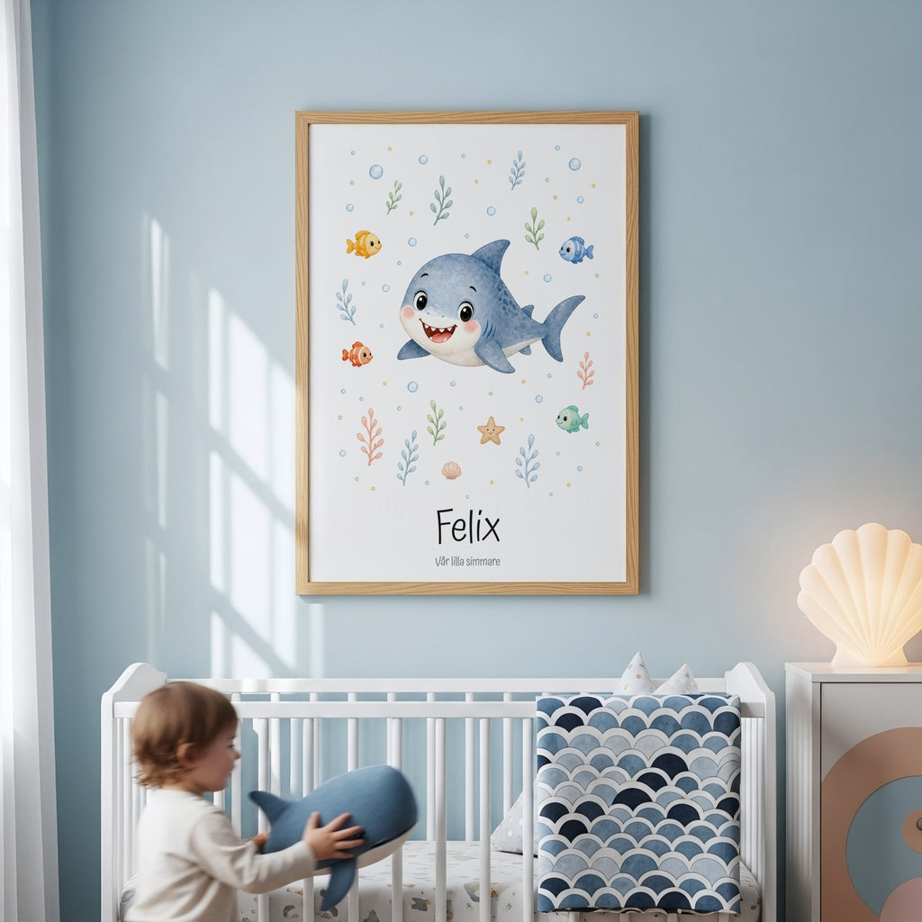Personlig barnposter med namn och djur poster