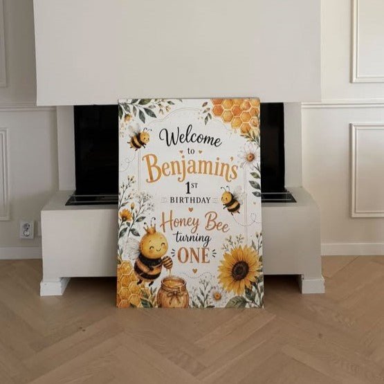 Personlig välkomstskylt till kalas, dop & babyshower poster