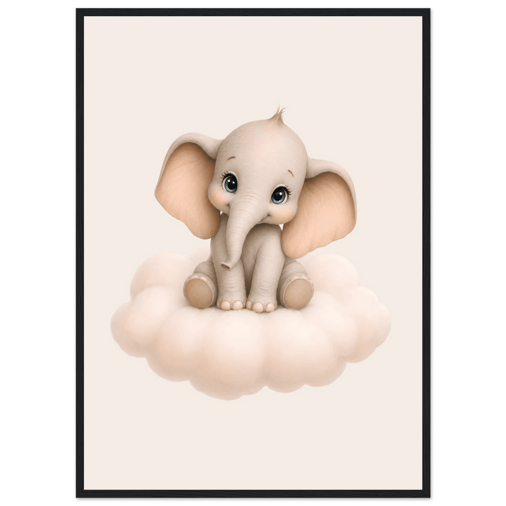Söt elefant på moln poster poster