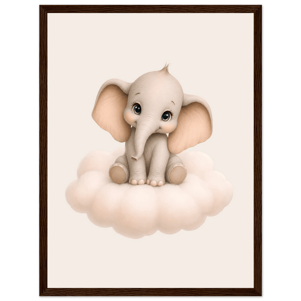 Söt elefant på moln poster poster