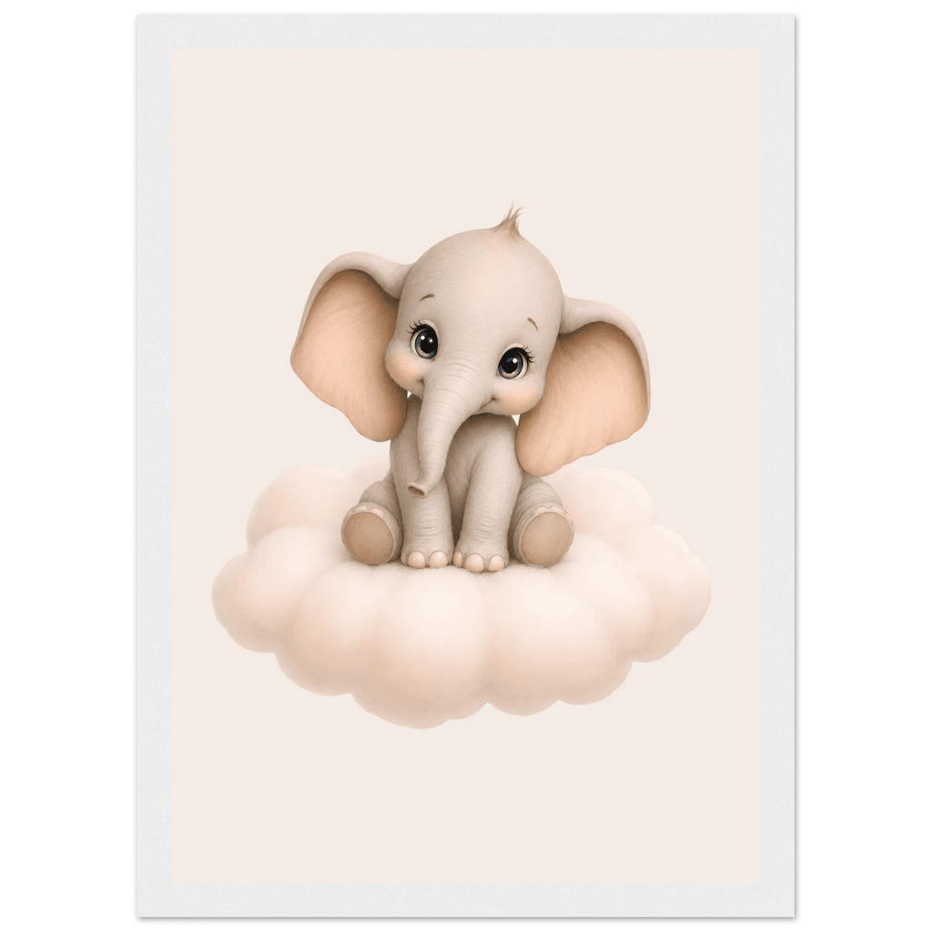 Söt elefant på moln poster poster
