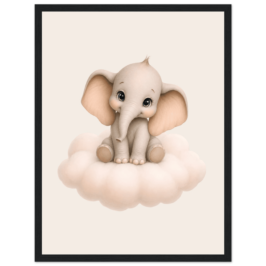 Söt elefant på moln poster poster