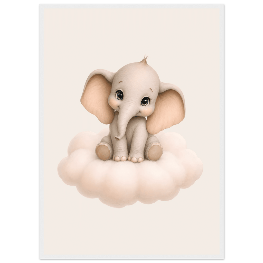 Söt elefant på moln poster poster
