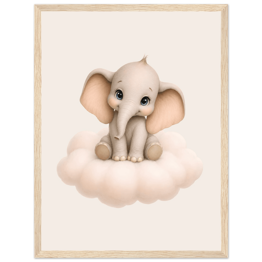 Söt elefant på moln poster poster