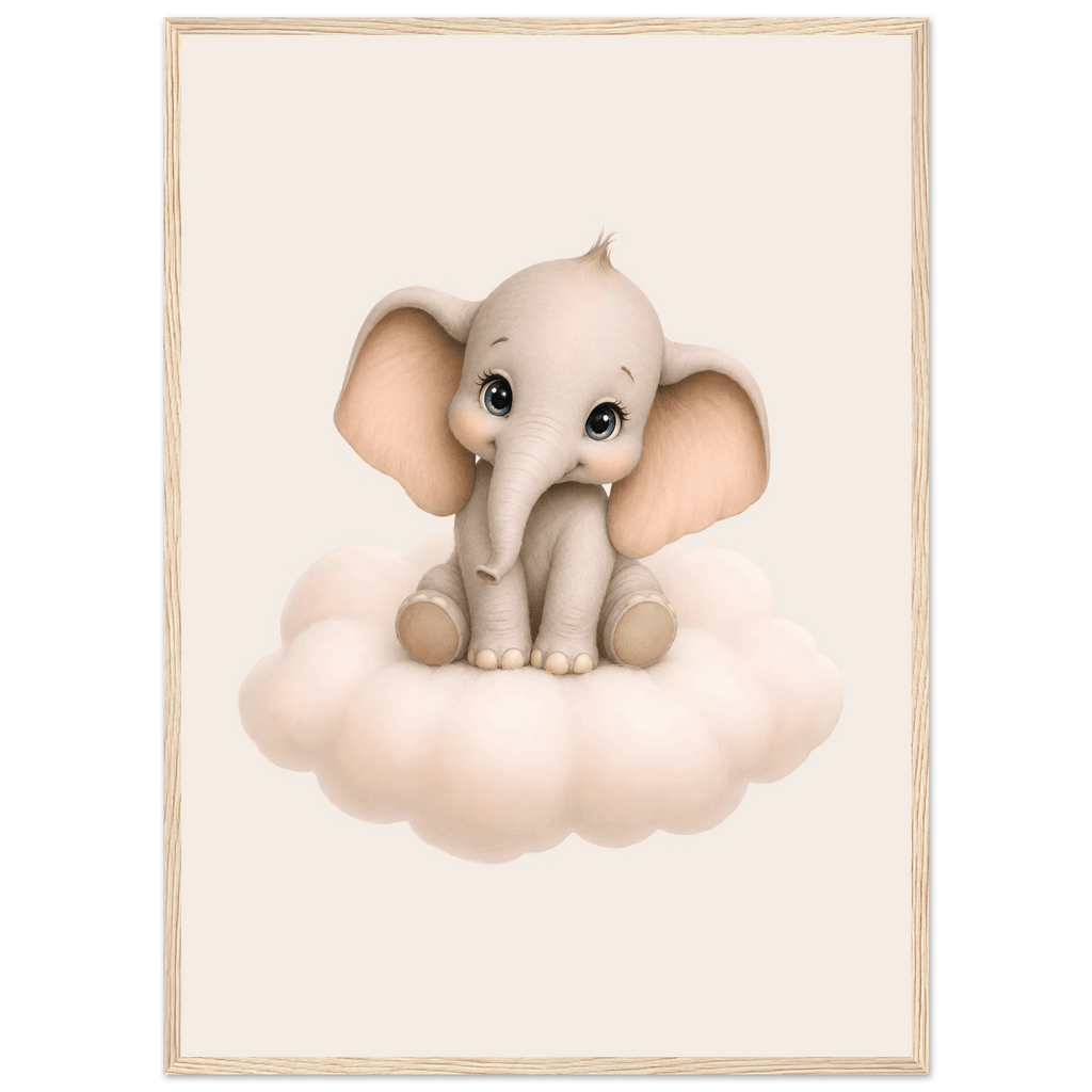 Söt elefant på moln poster poster