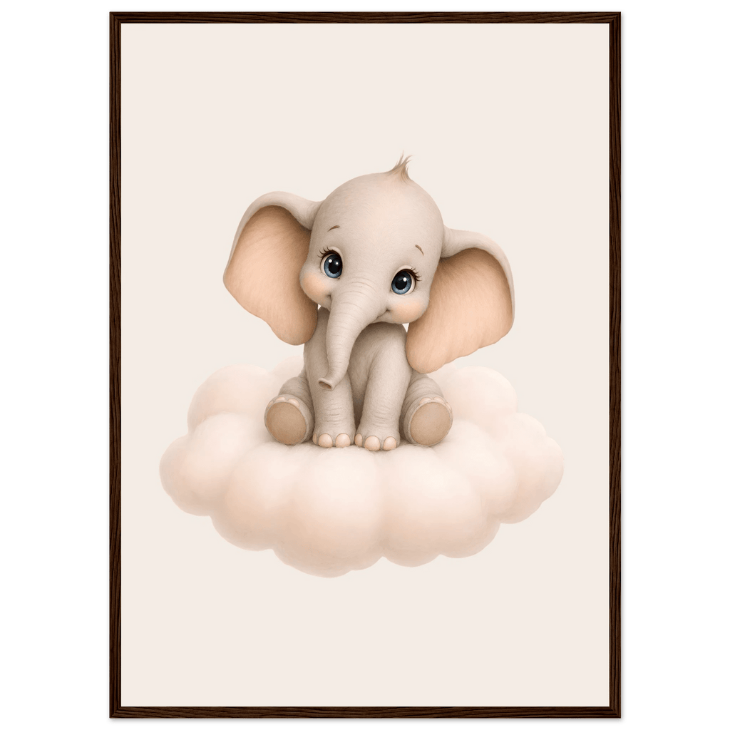 Söt elefant på moln poster poster