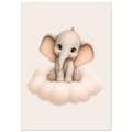 Söt elefant på moln poster poster