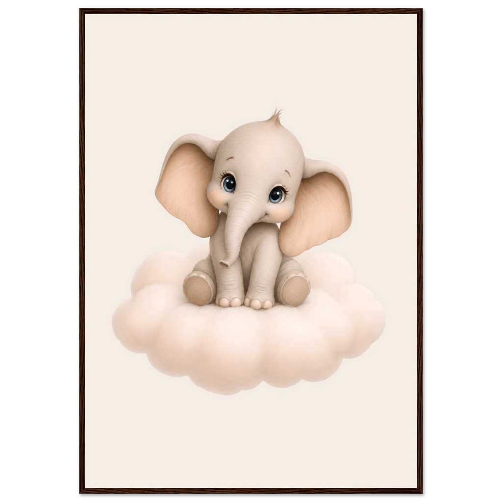 Söt elefant på moln poster poster