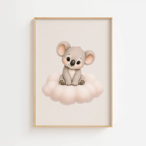 Söt koala på moln poster poster