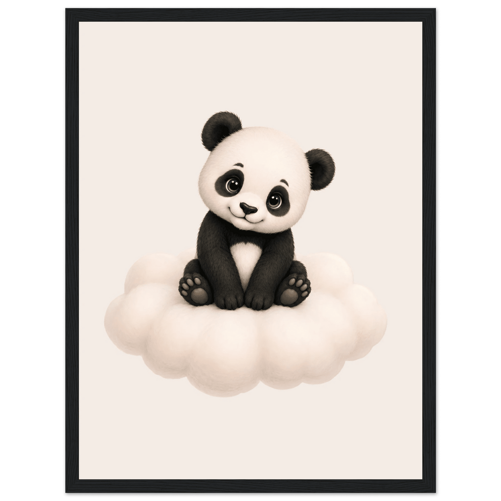 Söt panda på moln poster poster