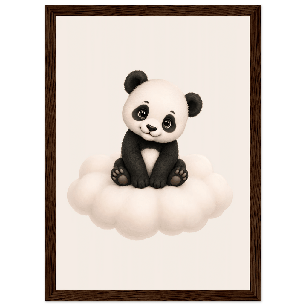 Söt panda på moln poster poster