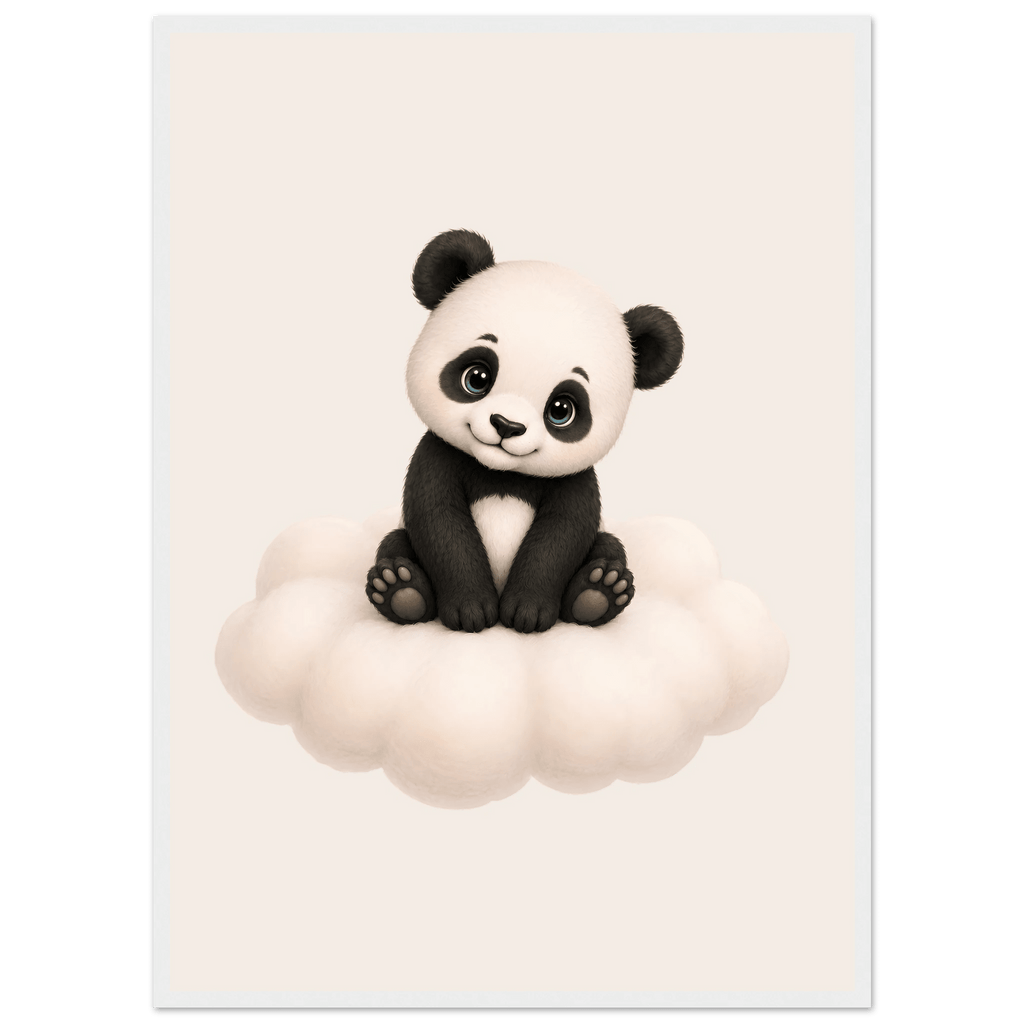 Söt panda på moln poster poster
