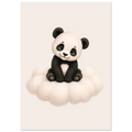 Söt panda på moln poster poster