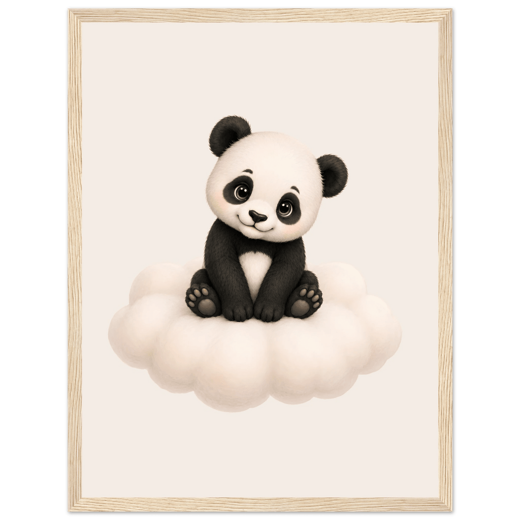 Söt panda på moln poster poster