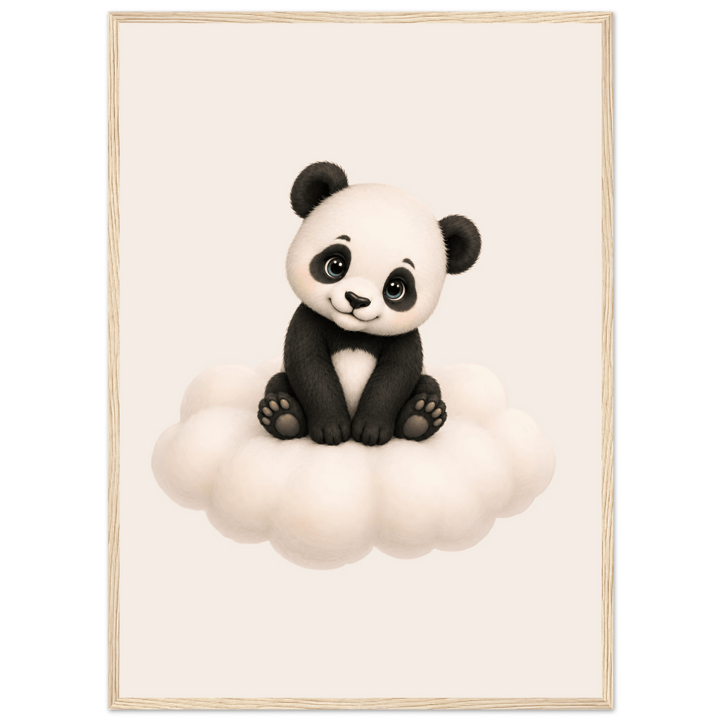 Söt panda på moln poster poster