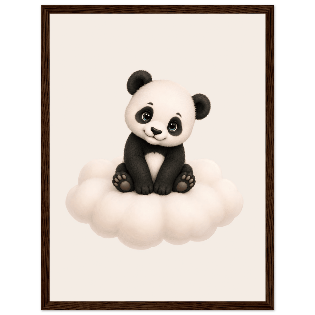 Söt panda på moln poster poster
