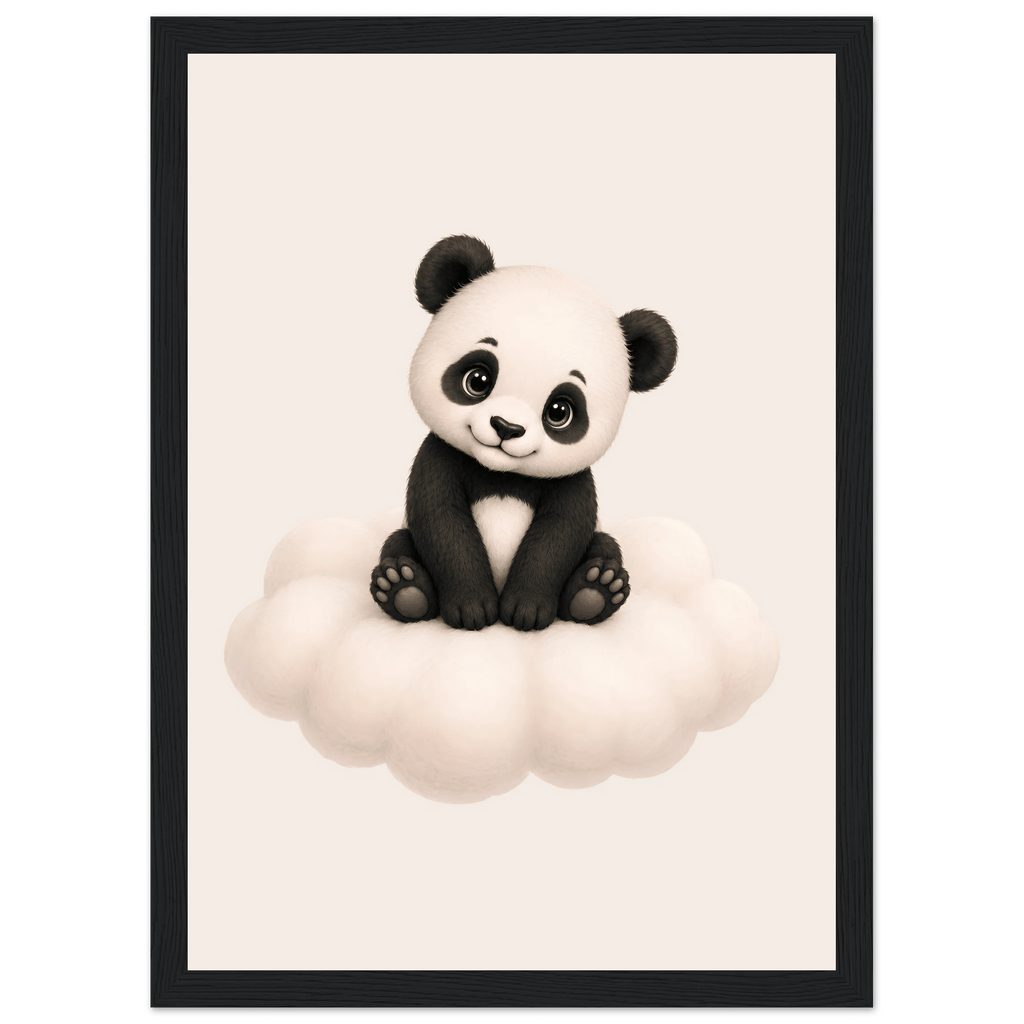 Söt panda på moln poster poster