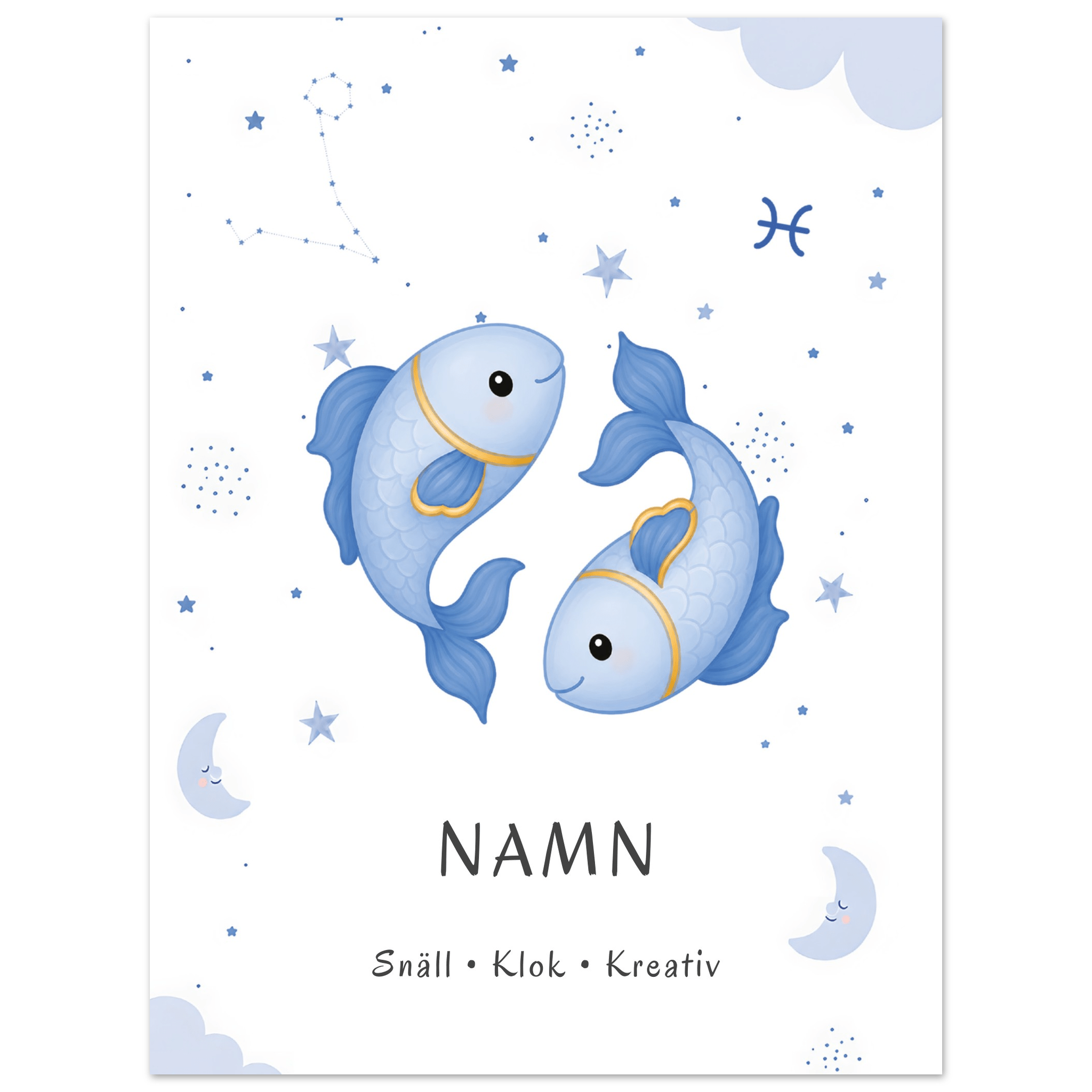Stjärntecken fiskarna med namn poster