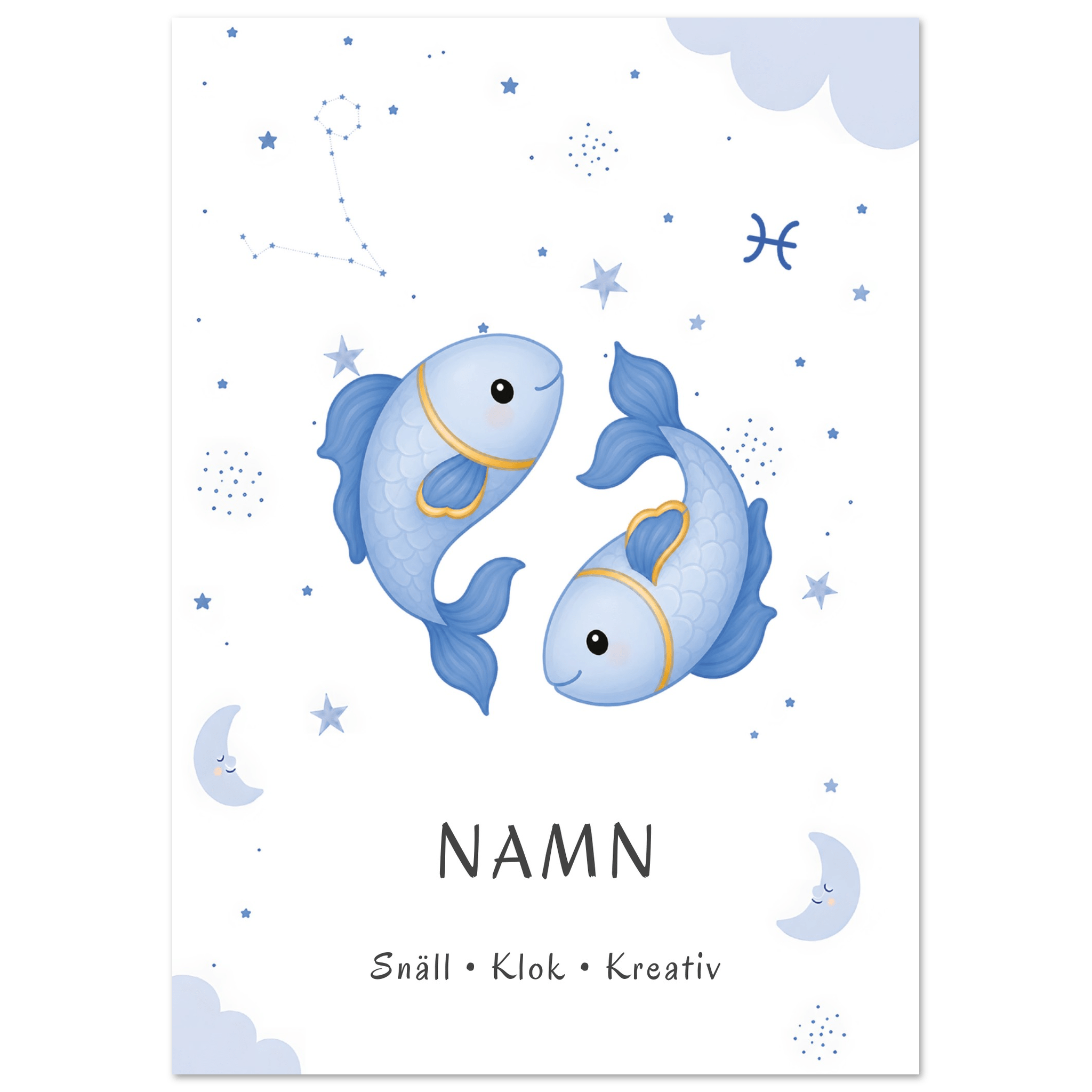 Stjärntecken fiskarna med namn poster