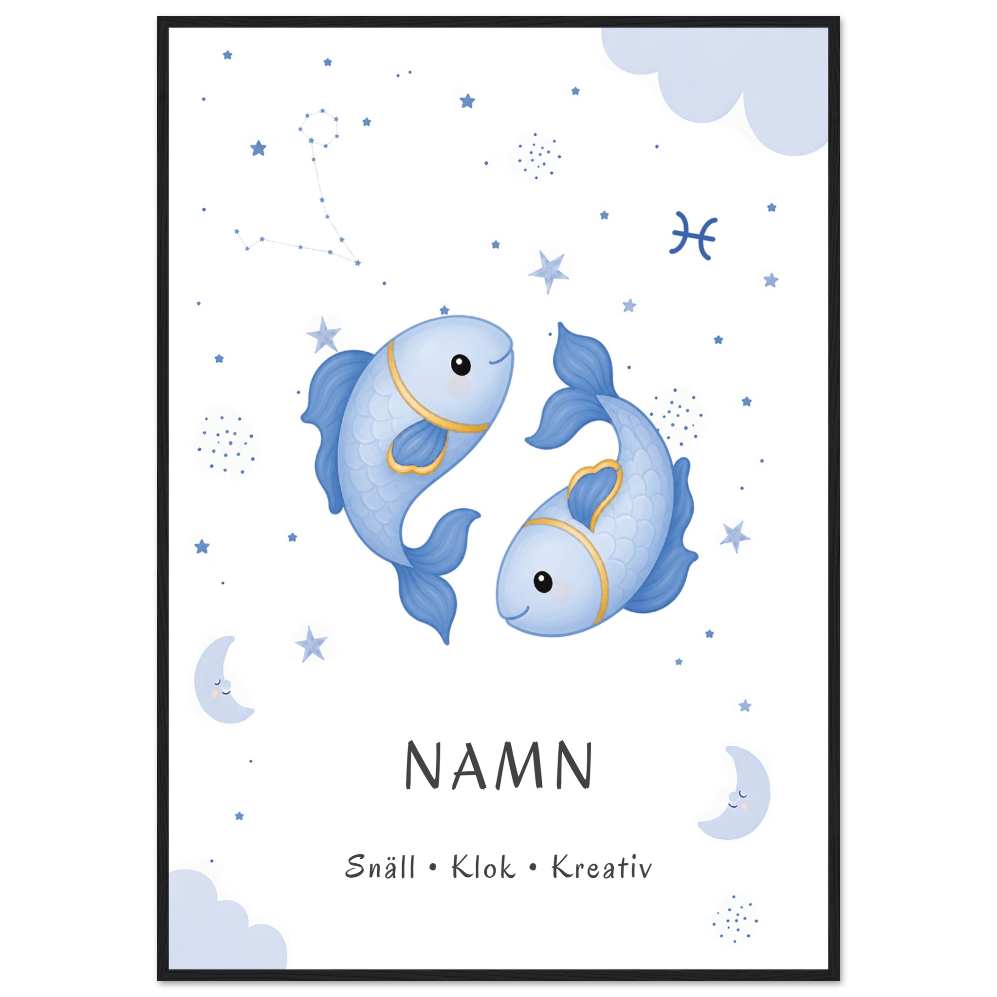 Stjärntecken fiskarna med namn poster