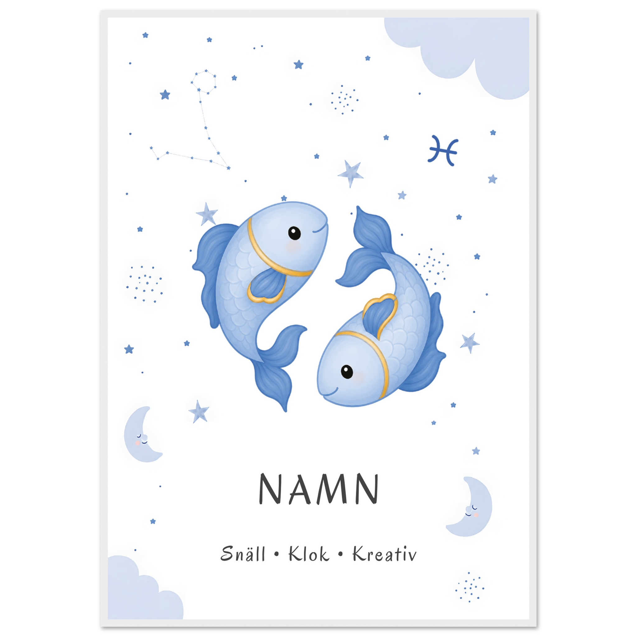 Stjärntecken fiskarna med namn poster