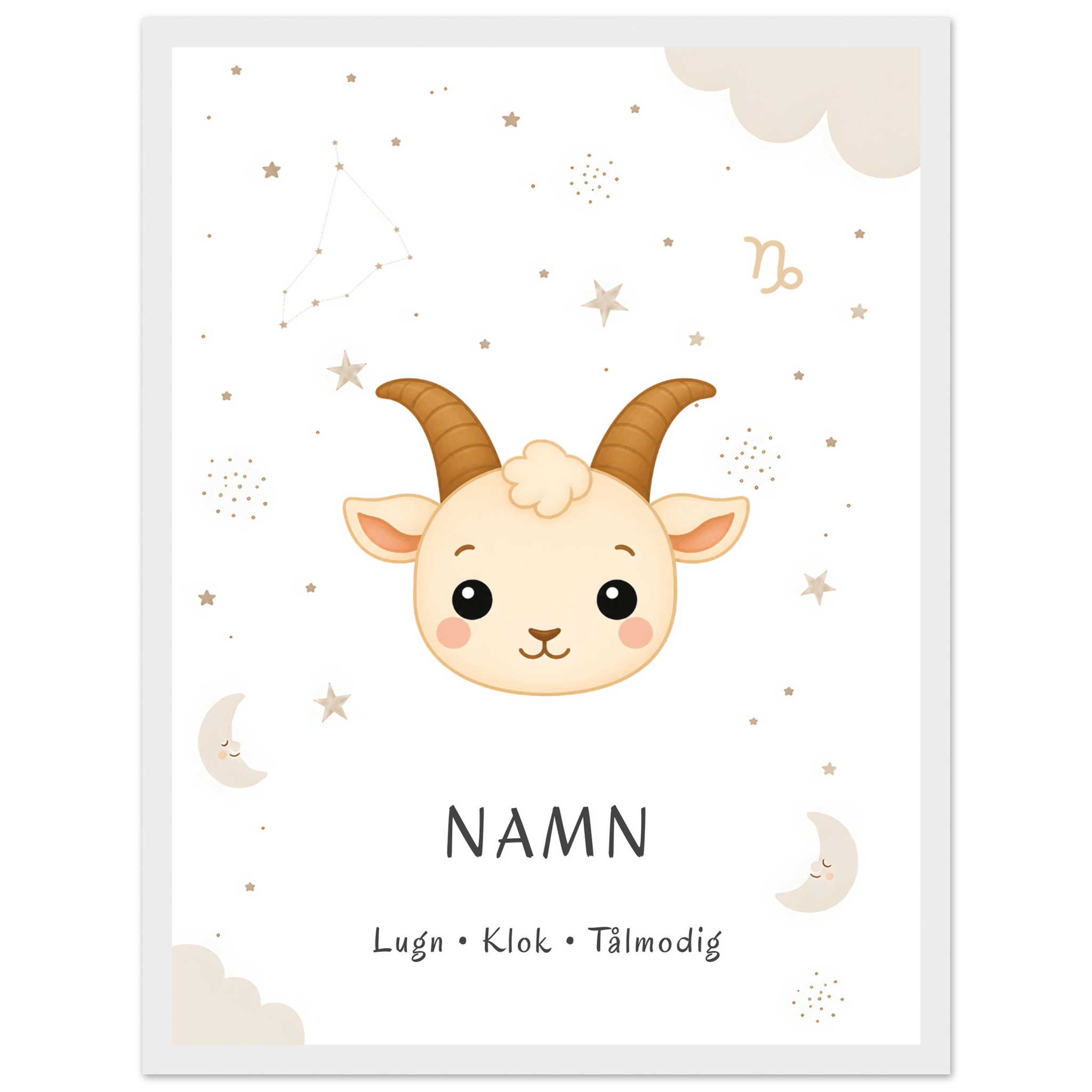 Stjärntecken stenbocken med namn poster
