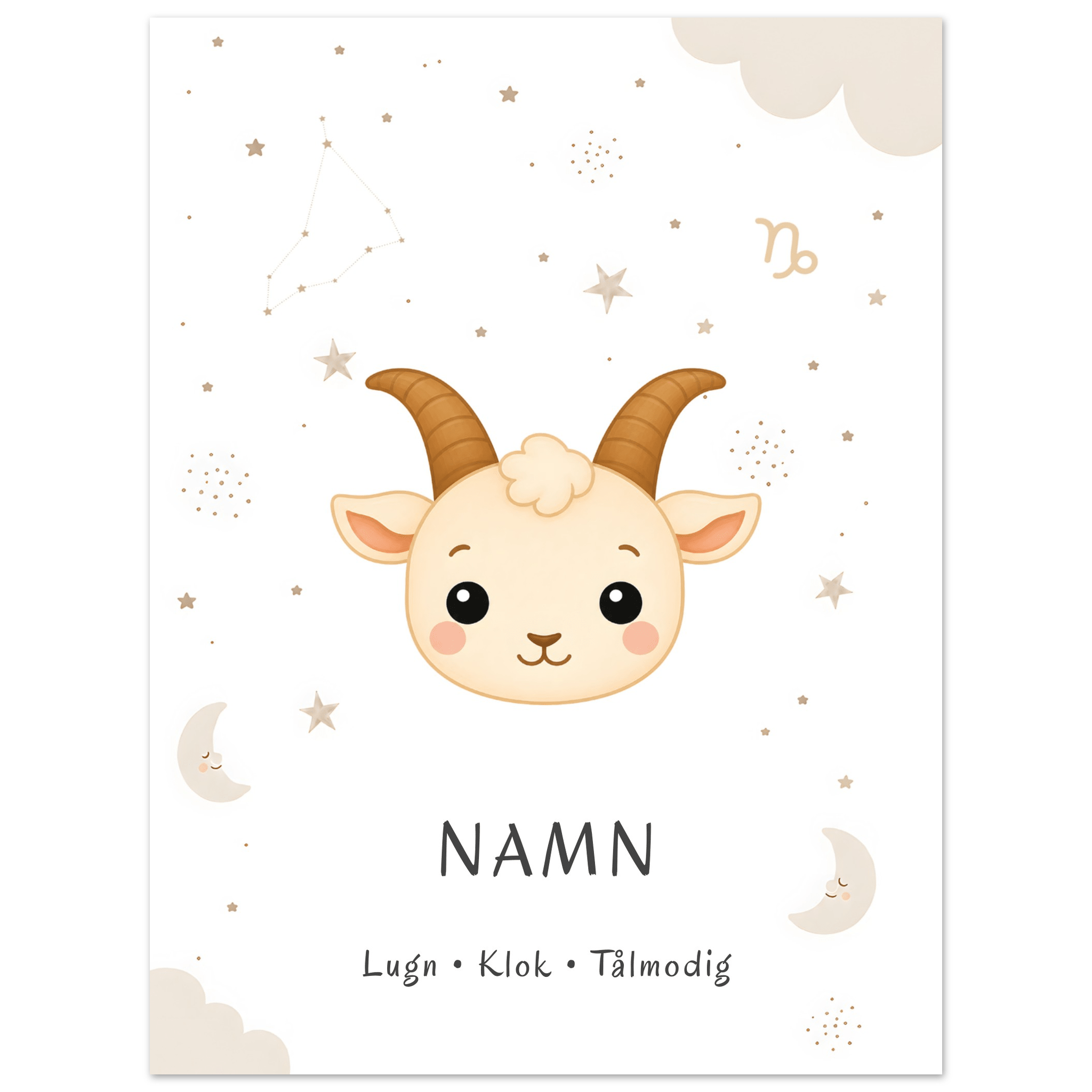 Stjärntecken stenbocken med namn poster