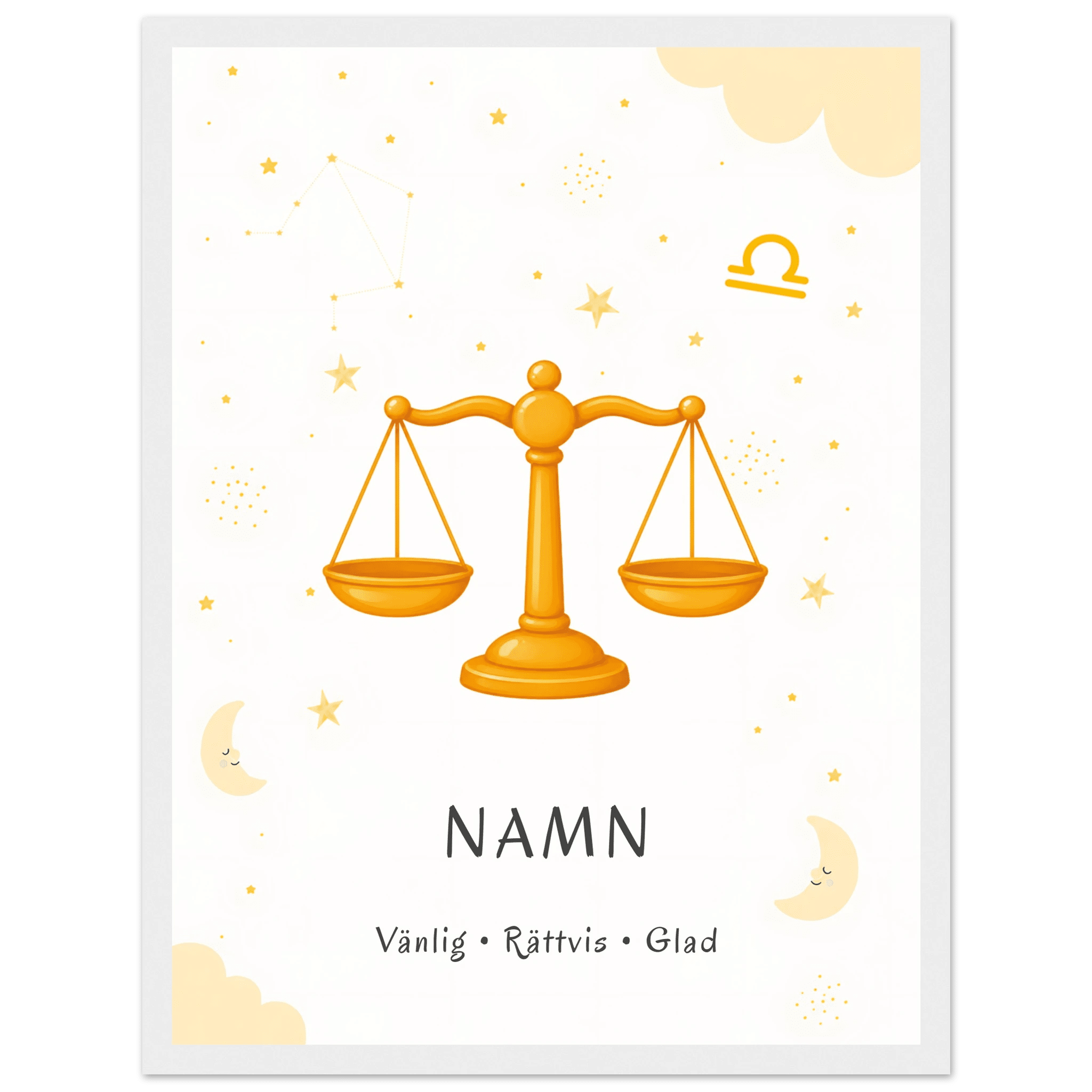 Stjärntecken vågen med namn poster