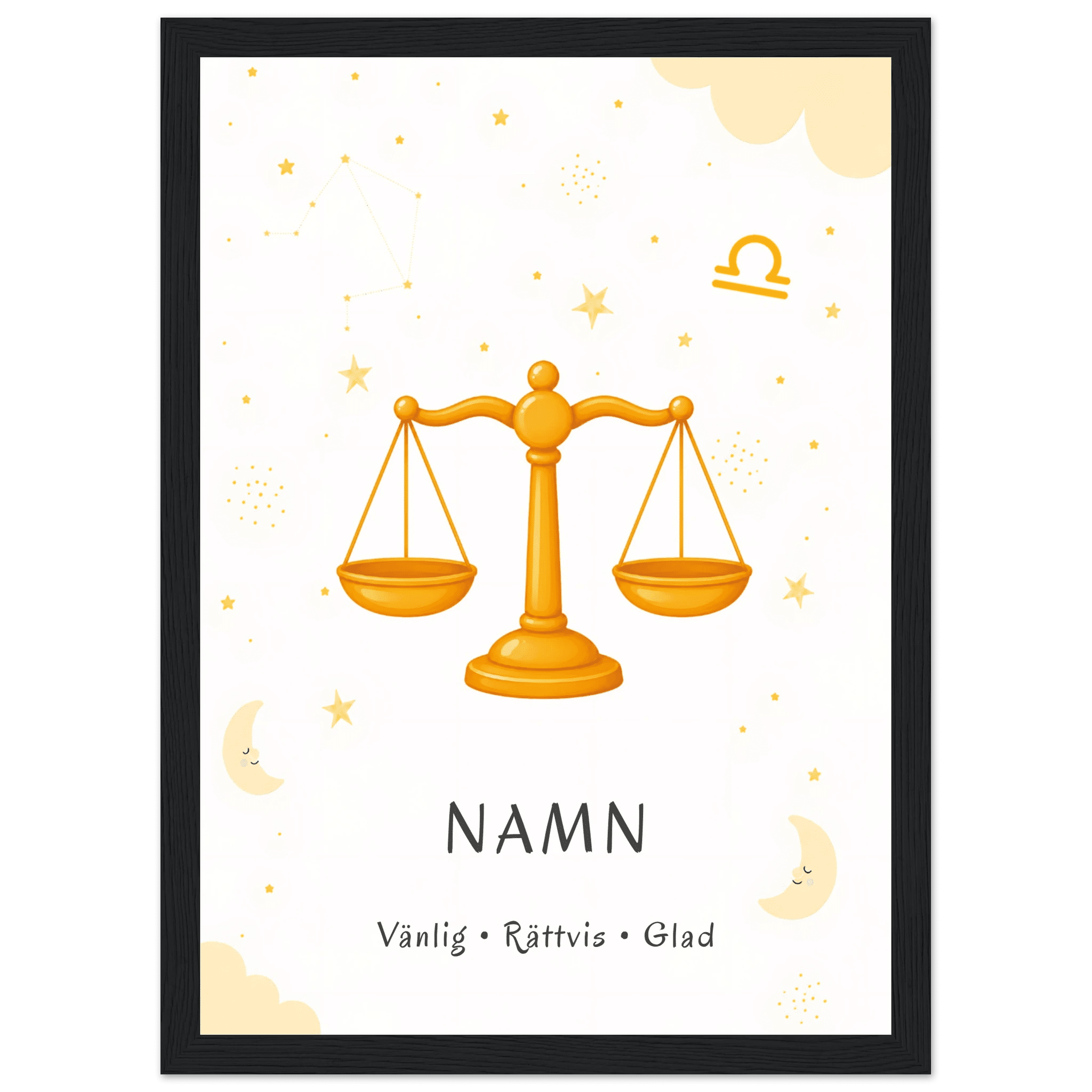 Stjärntecken vågen med namn poster