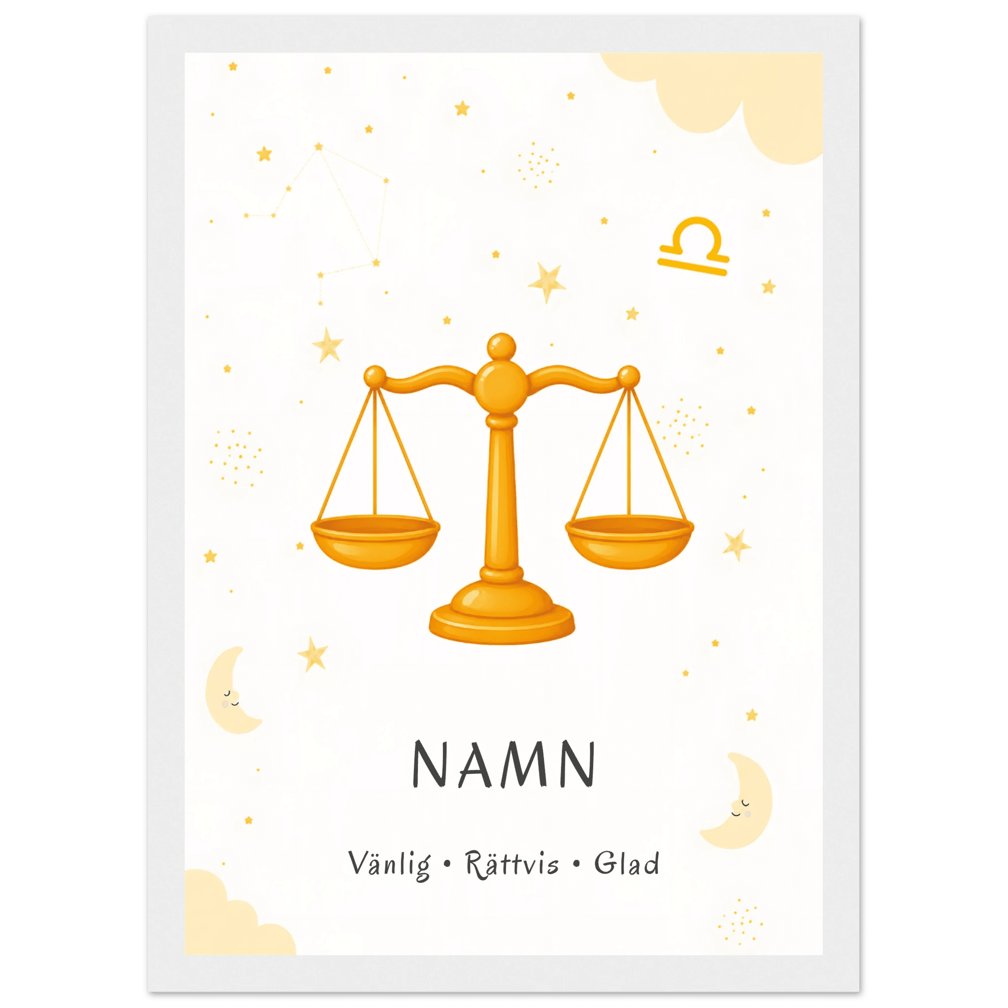Stjärntecken vågen med namn poster