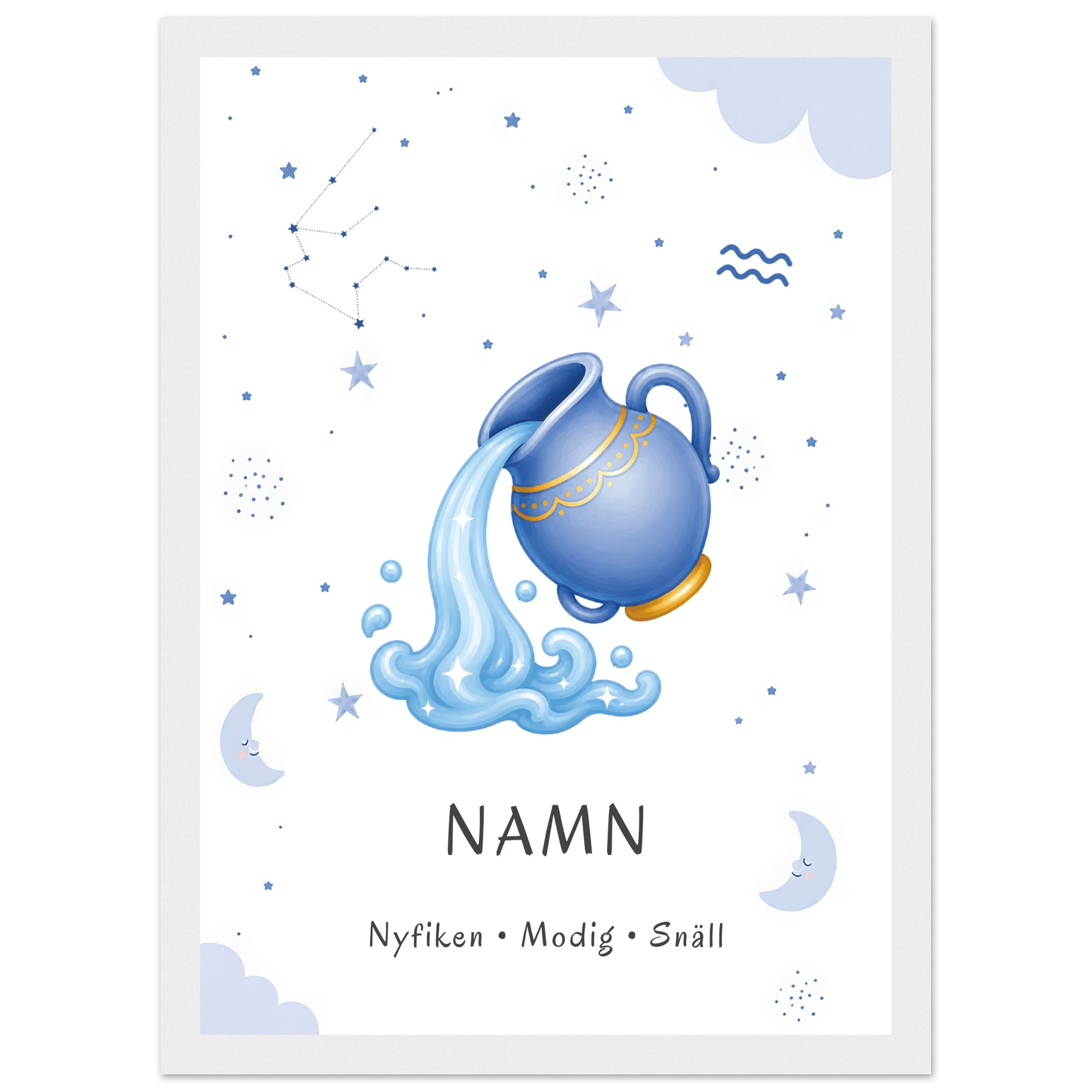 Stjärntecken vattumannen med namn poster