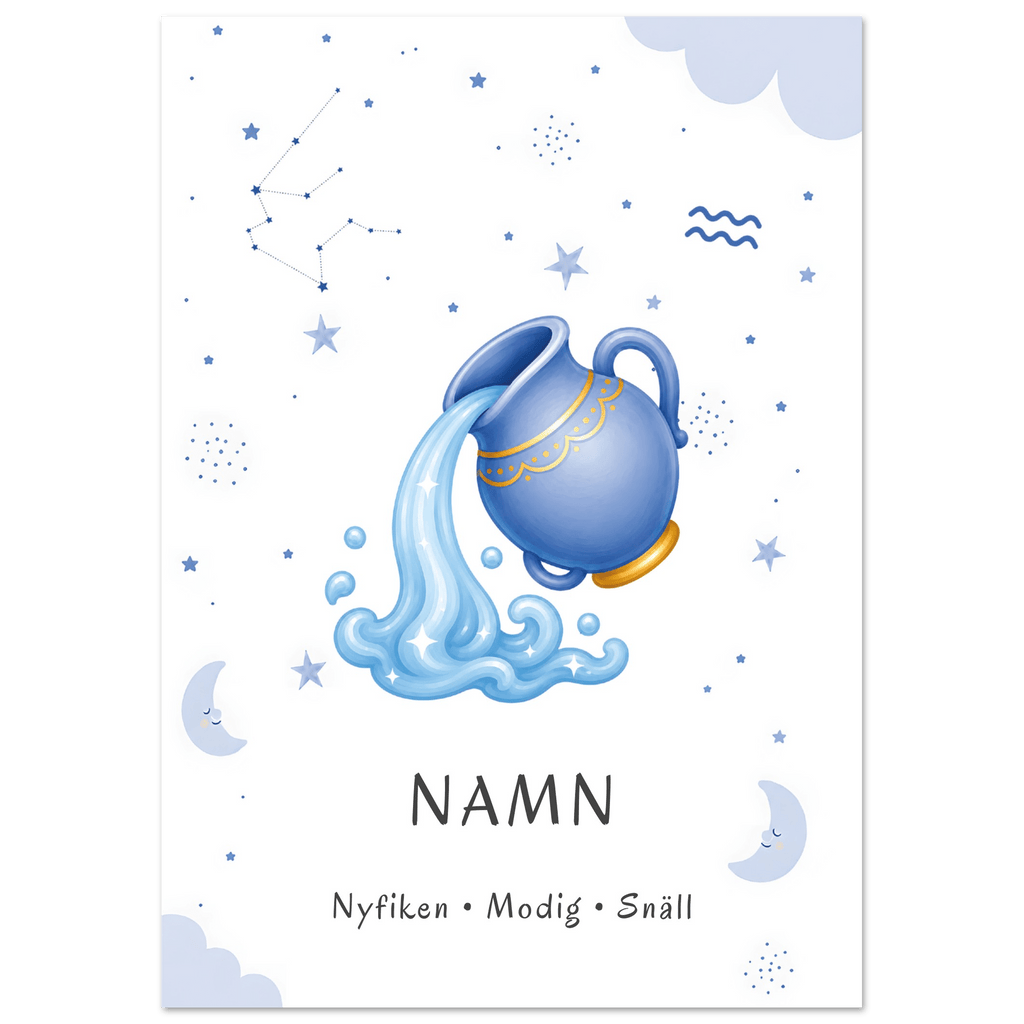 Stjärntecken vattumannen med namn poster