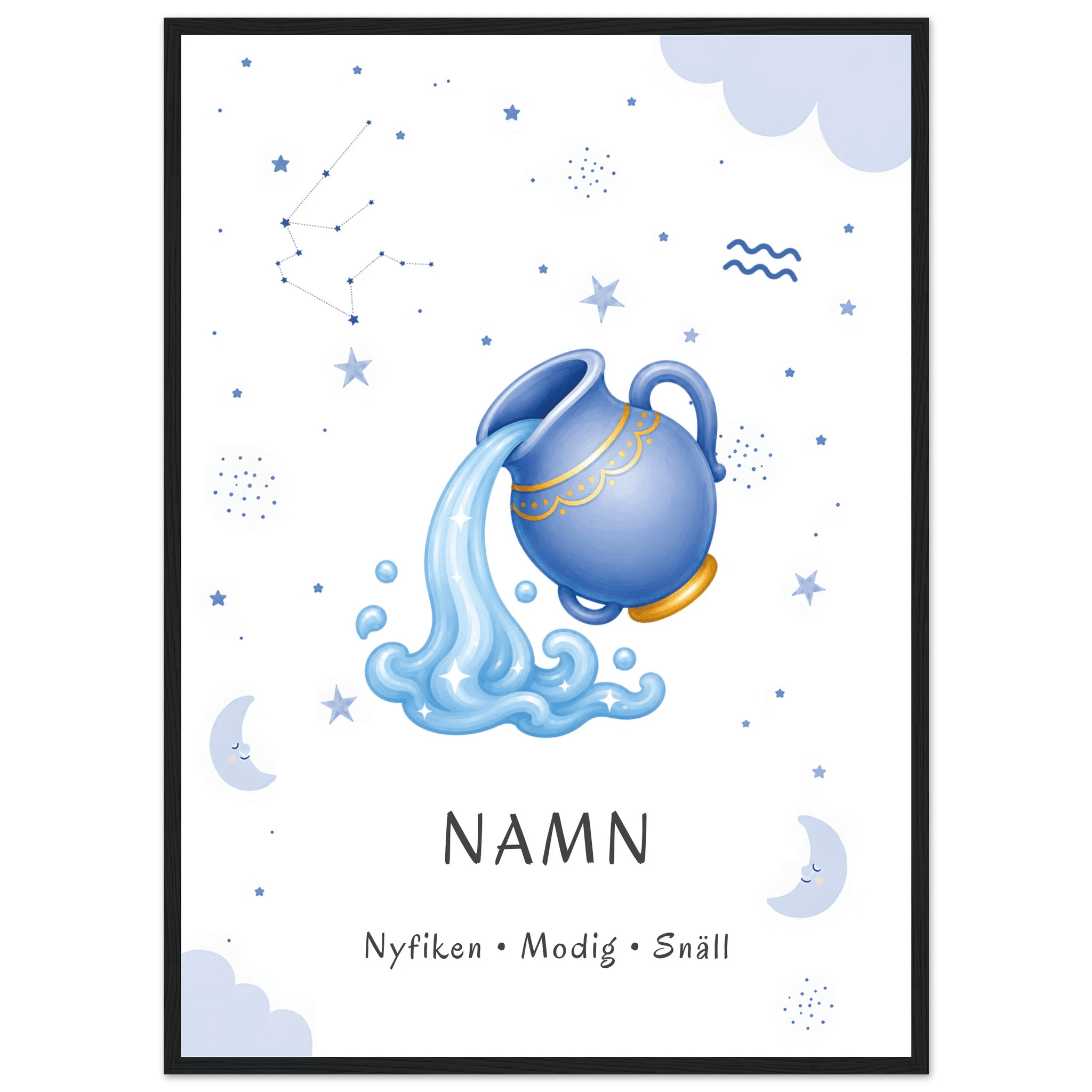 Stjärntecken vattumannen med namn poster