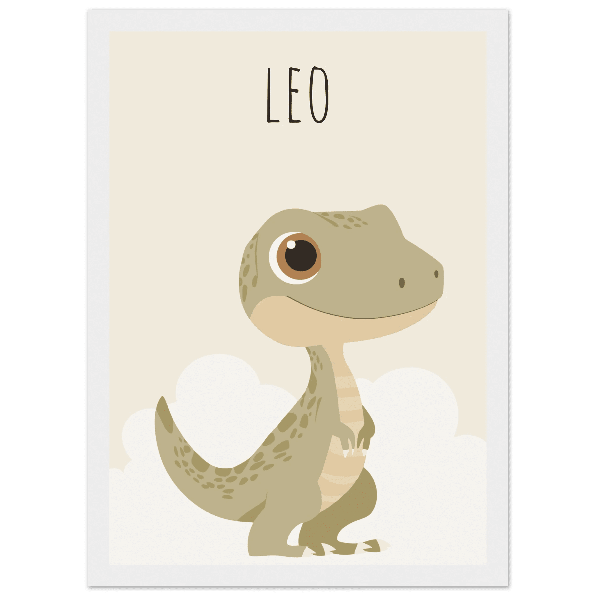 T-Rex dinosaurieposter med eget namn poster
