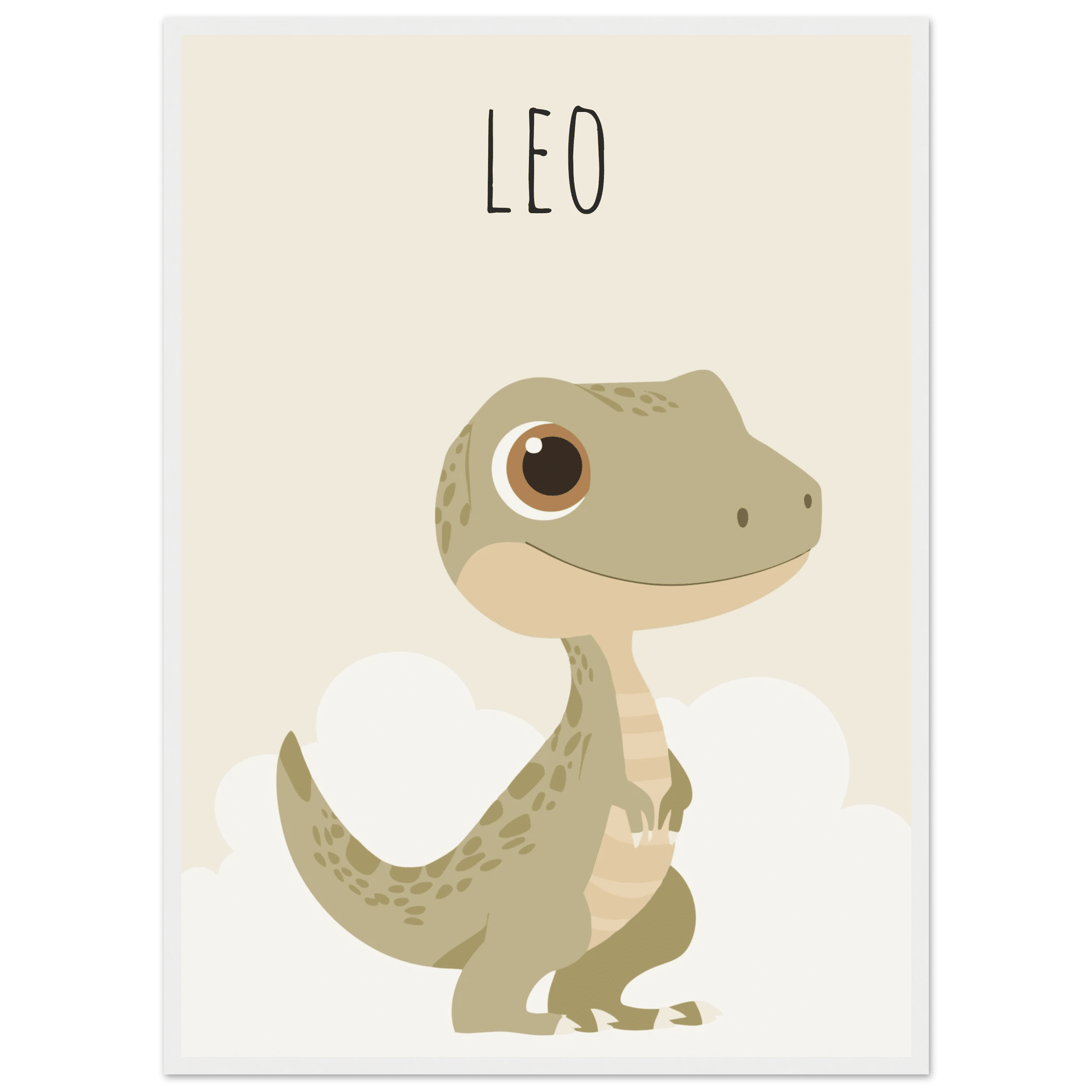 T-Rex dinosaurieposter med eget namn poster