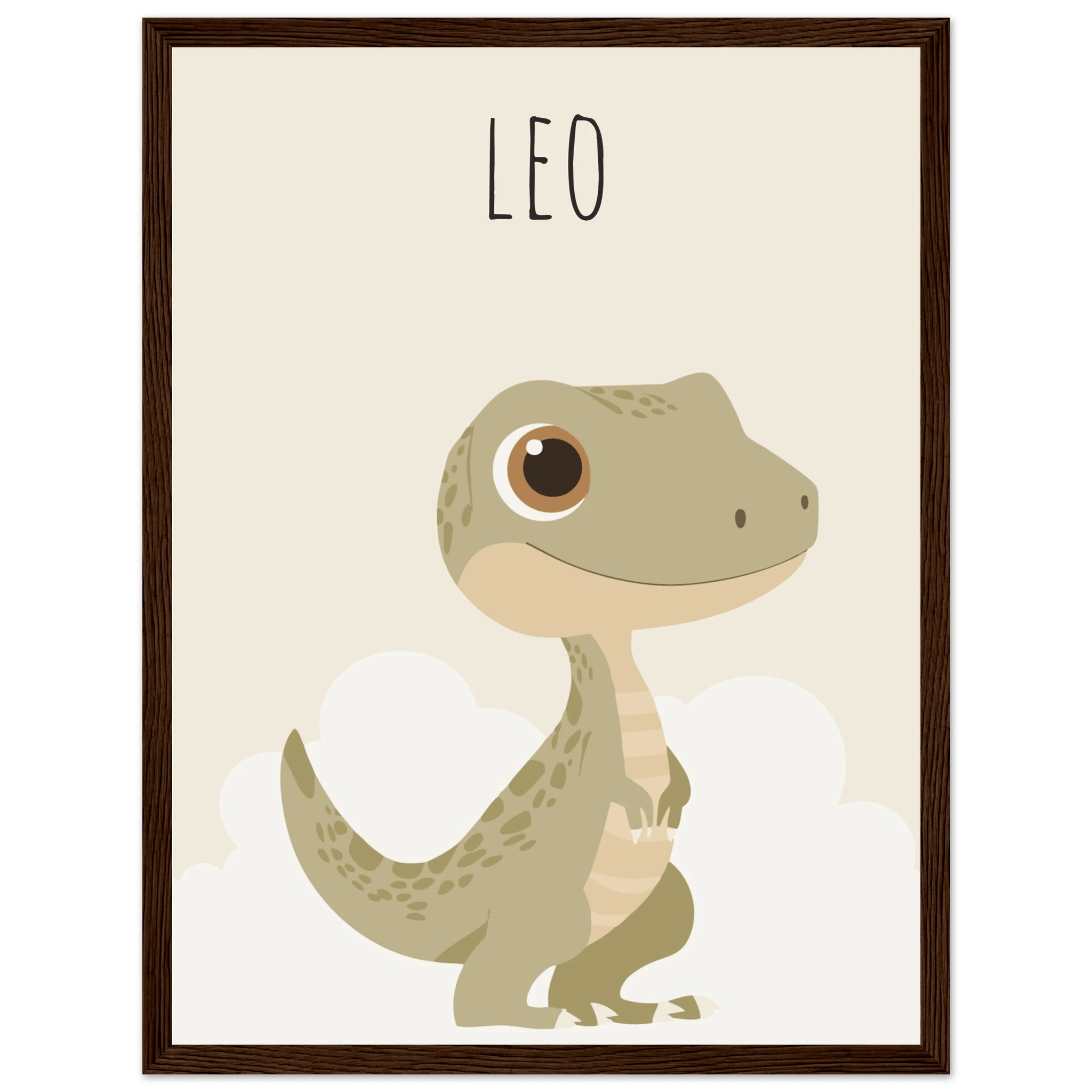 T-Rex dinosaurieposter med eget namn poster
