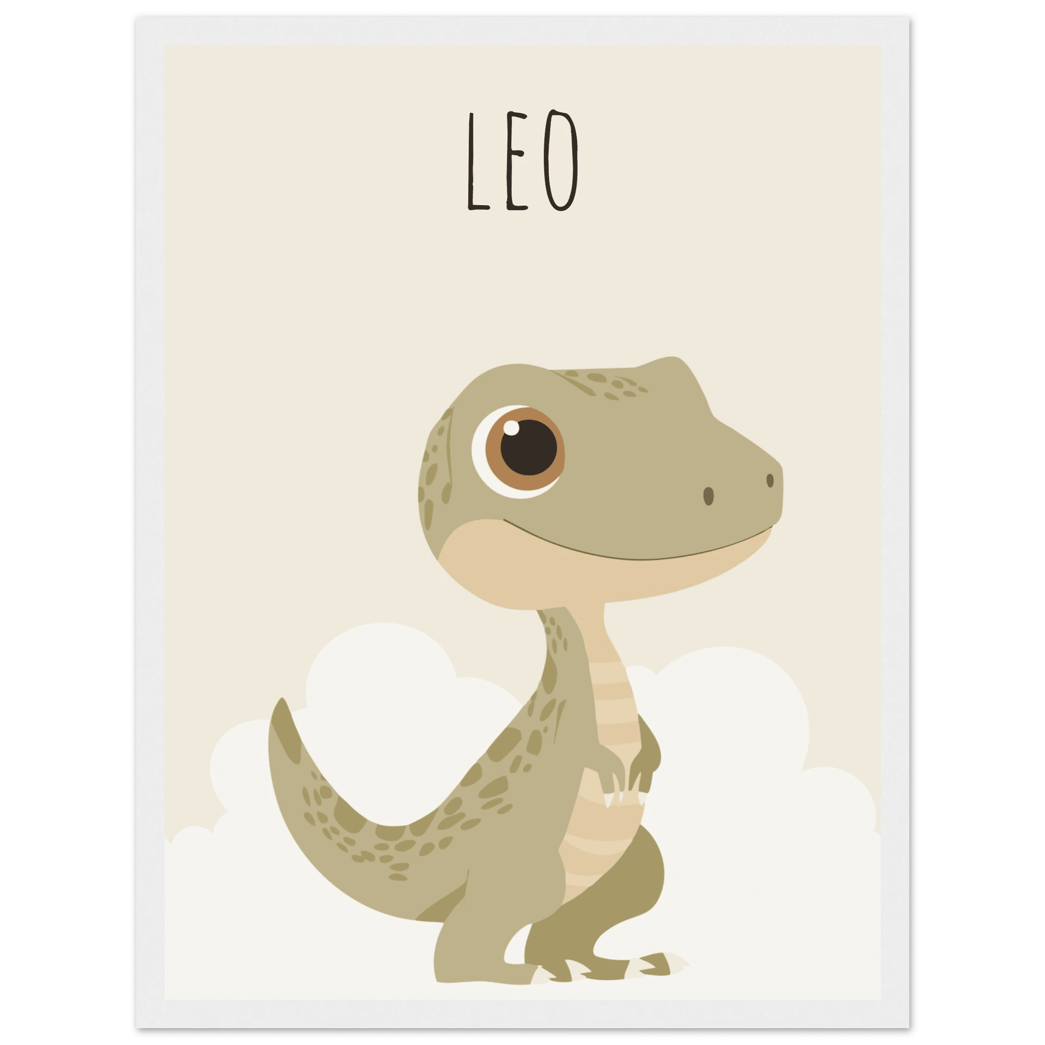 T-Rex dinosaurieposter med eget namn poster