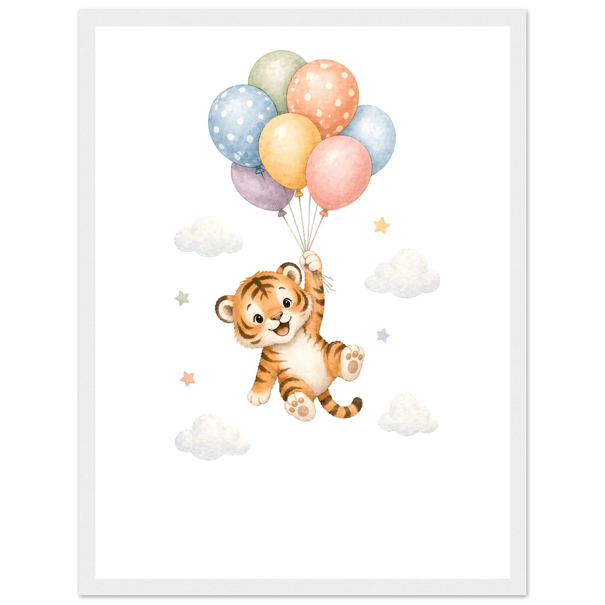 Tiger med personligt namn & text poster